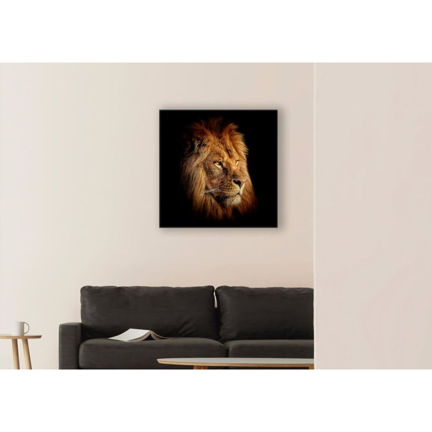 cuadro decorativo, decoración, sala, estudio, habitación, león, animal