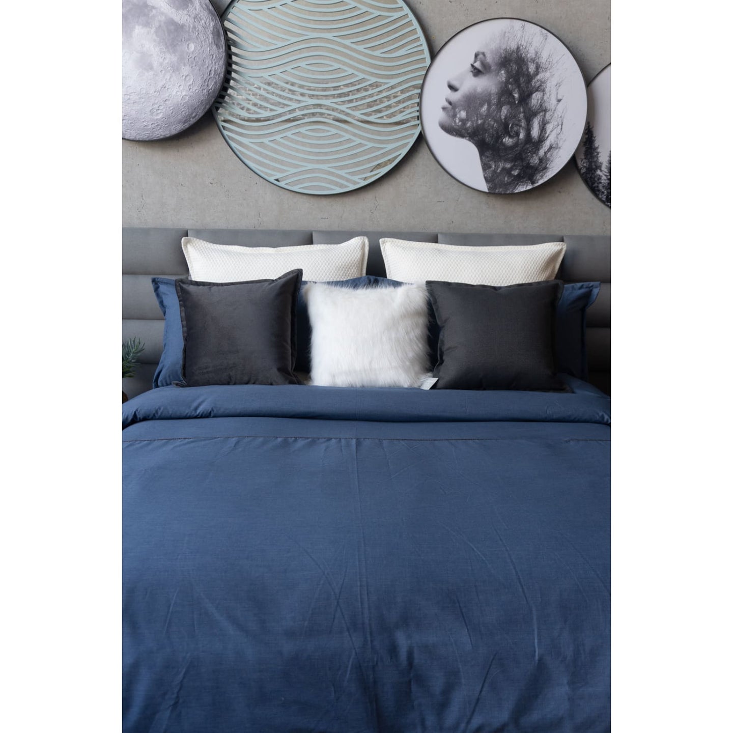 Set Duvet Indigo Azul, decorativo, plumón, cama, habitación, acolchado, edredon, duvet