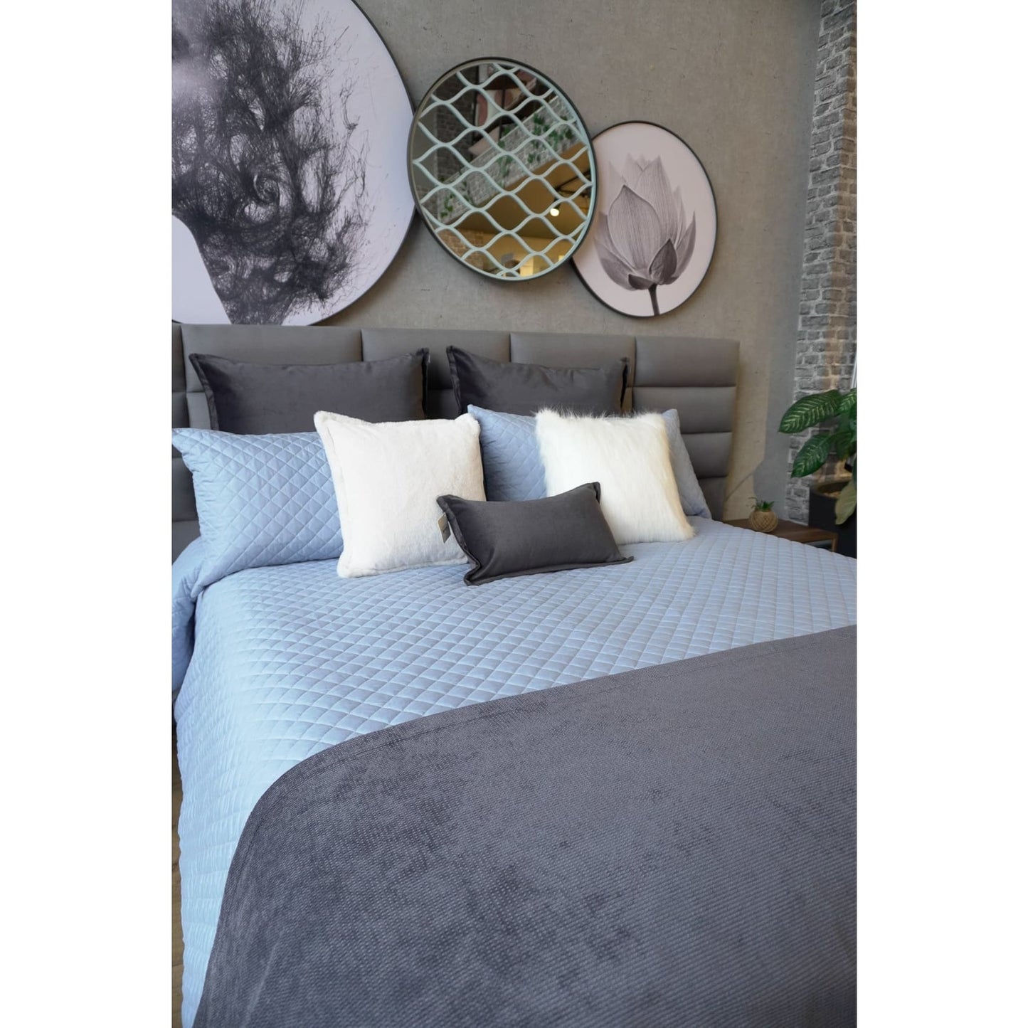 Set Duvet Valencia Aqua, decorativo, plumón, cama, habitación, acolchado, edredon, duvet