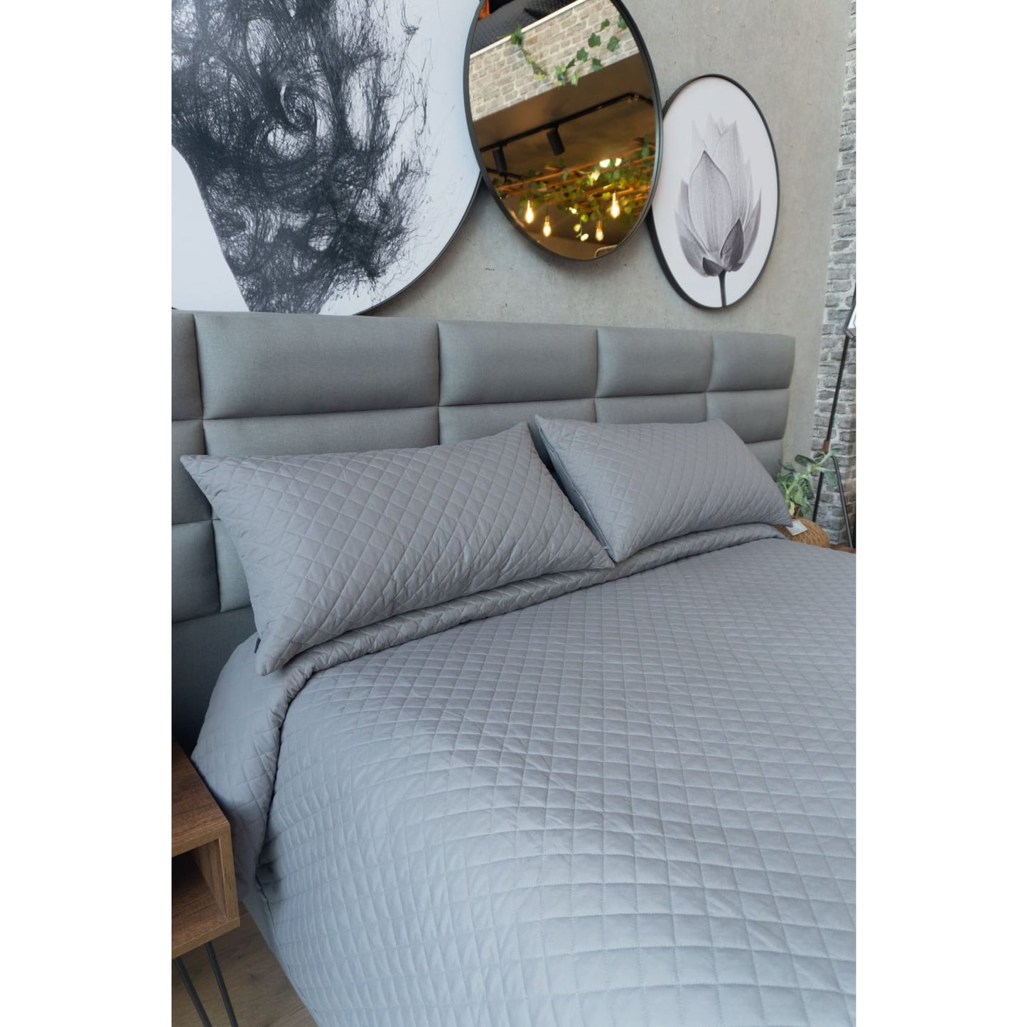 Set Duvet Valencia Gris,, decorativo, plumón, cama, habitación, acolchado, edredon, duvet