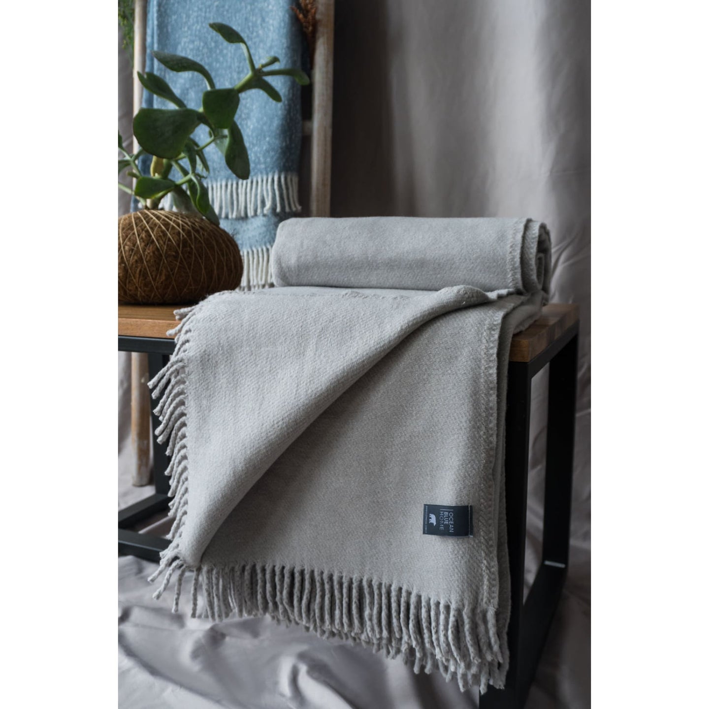 Throw Plain Gris Claro - Throw  manta cobija decoracion pie de cama cubre sofa